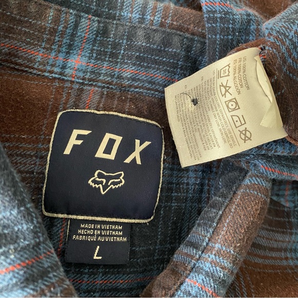 Men’s Fox Racing Long Sleeve Flannel Button Down Shirt Size Large - Picture 6 of 6